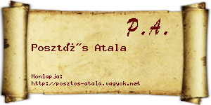 Posztós Atala névjegykártya
